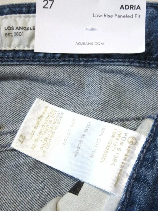 NWT Adriano Goldschmied AG Adria in Socialite Low-rise Paneled Wide Leg Jeans 27 - Picture 9 of 16